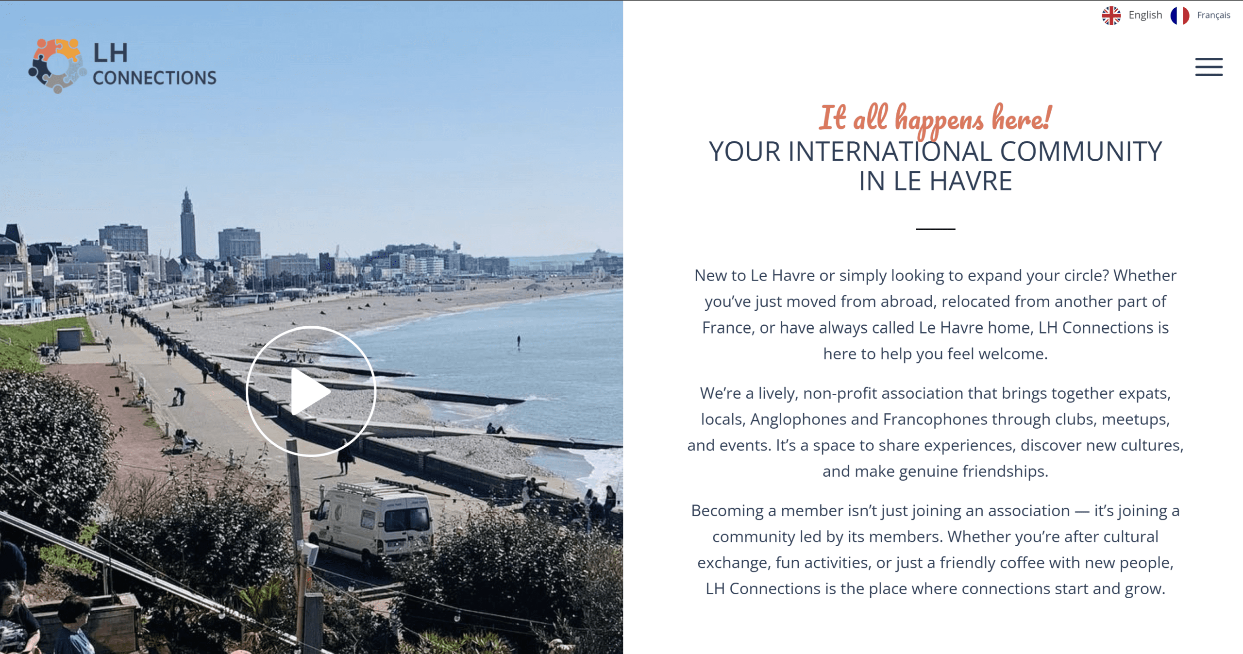 LH Connections website design & development - Le Havre