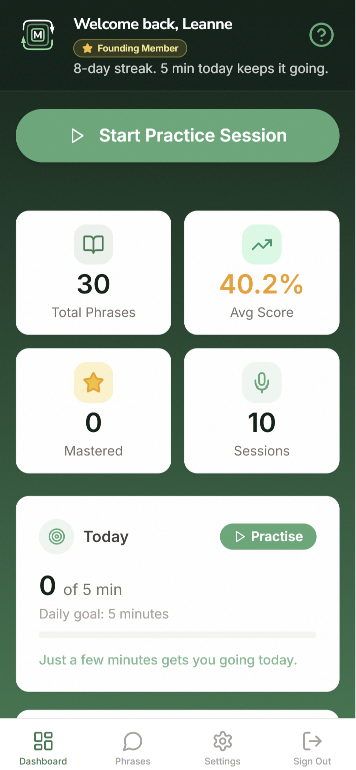 Mimique - French Speaking & Pronunciation App